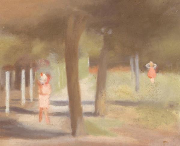 Figures On A Bayside Path by Clarice Beckett
