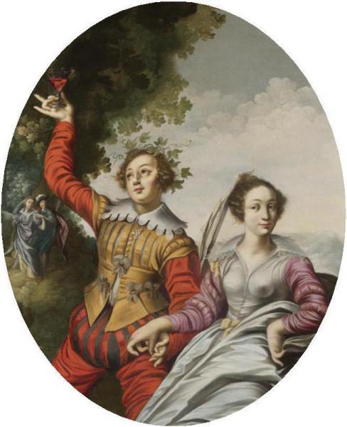 A Courting Couple In A Landscape by Claude Deruet