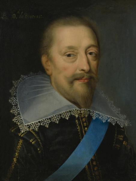 Portrait Of A Man With Blue Sash by Claude Deruet