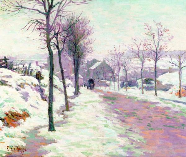 A Road In The Snow by Claude-emil Schuffenecker