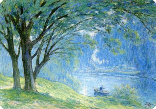 Boat In The Pond At Saint Cucufa by Claude-emil Schuffenecker Oil Painting Reproductions