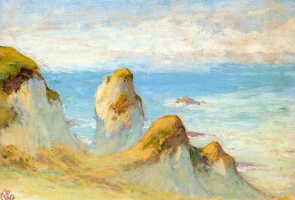 Cliffs At Etretat by Claude-emil Schuffenecker