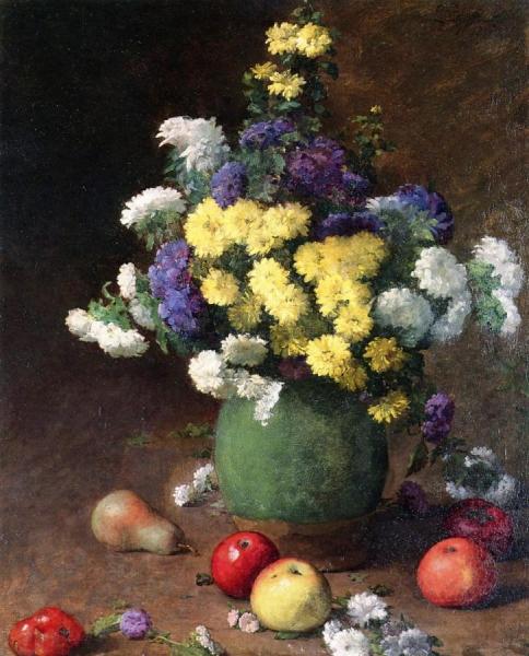 Flowers And Fruit by Claude-emil Schuffenecker