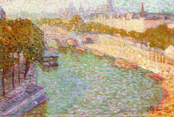 Paris, The Seine, Ile Saint Louis by Claude-emil Schuffenecker
