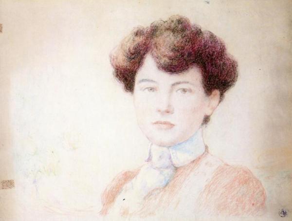 Portrait Of A Young Woman by Claude-emil Schuffenecker