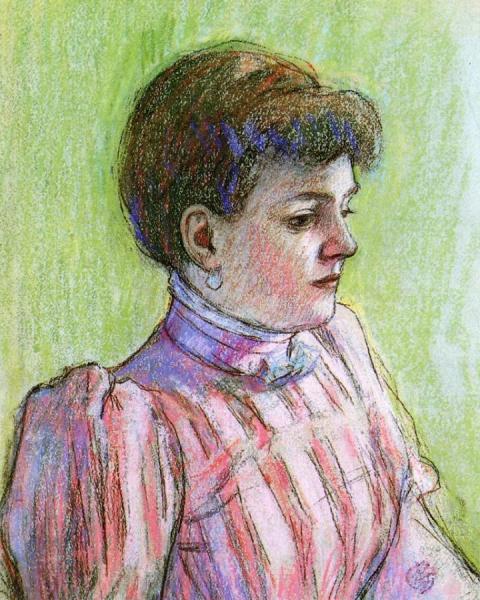 Portrait Of The Comtesse De La Rochefoucauld by Claude-emil Schuffenecker