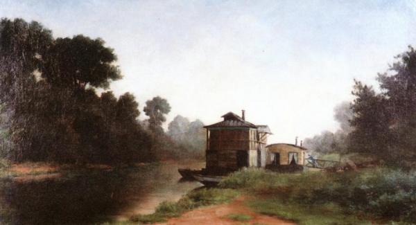 The Laundry Boat At Bas-meudon by Claude-emil Schuffenecker