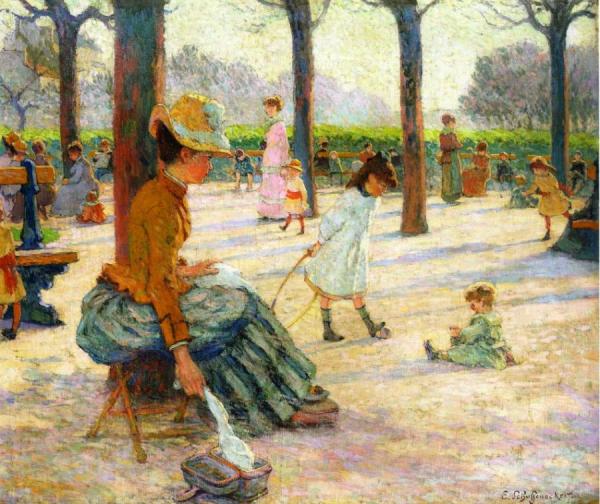 The Square At Luxembourg Park by Claude-emil Schuffenecker