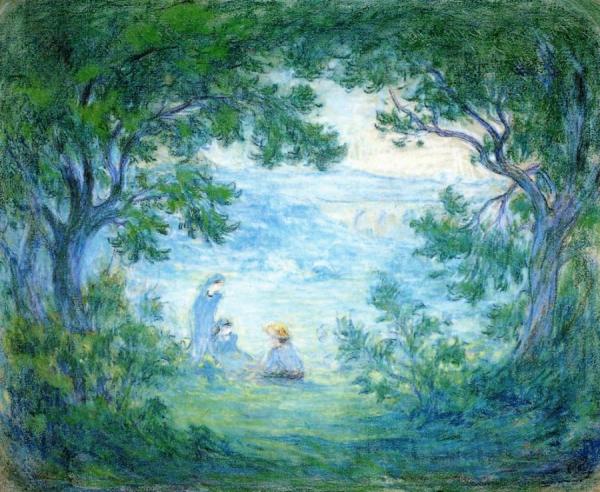 Three Girls In A Landscape by Claude-emil Schuffenecker