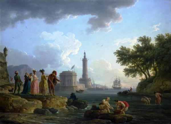 A Sea-shore by Claude-joseph Vernet Oil Painting Reproductions