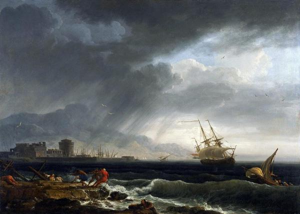 A Stormy Sea by Claude-joseph Vernet