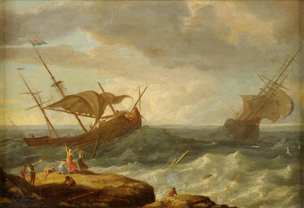 Shipwreck Off The Coast by Claude-joseph Vernet