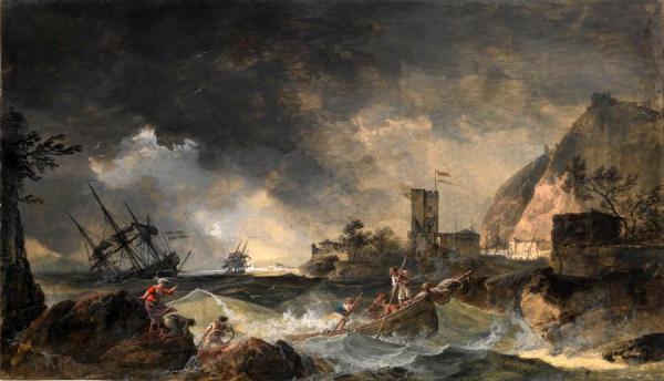Storm by Claude-joseph Vernet Oil Painting Reproductions