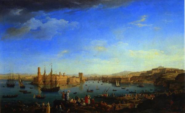 The Port Of France, Marseille (entry) by Claude-joseph Vernet Oil Painting Reproductions