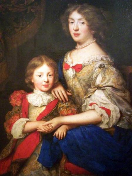 Portrait De Madame De Sillery And Her Son by Claude Lefebvre