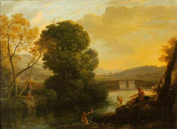 Claude Lorrain A Pastoral River Landscape With Fishermen
