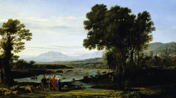 Claude Lorrain A River Landscape With Jacob And Laban And His Daughters