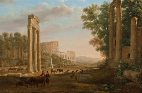 Capriccio With Ruins Of The Roman Forum by Claude Lorrain