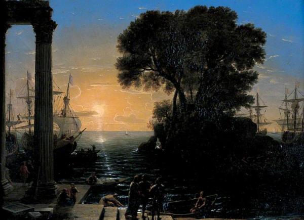 Coast Scene With The Embarkation Of Saint Paul by Claude Lorrain