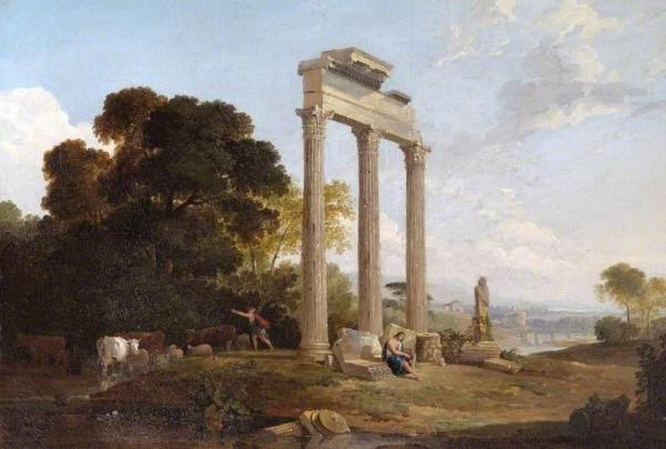 Columns In An Italianate Landscape by Claude Lorrain