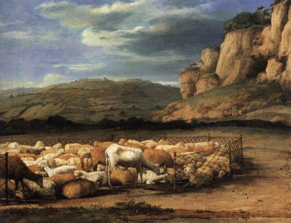 Flock Of Sheep In The Campagna by Claude Lorrain