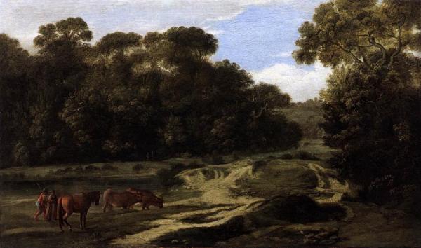 Forest Path With Herdsmen And Herd by Claude Lorrain