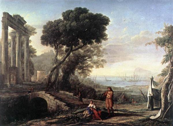 Italian Coastal Landscape by Claude Lorrain Oil Painting Reproductions