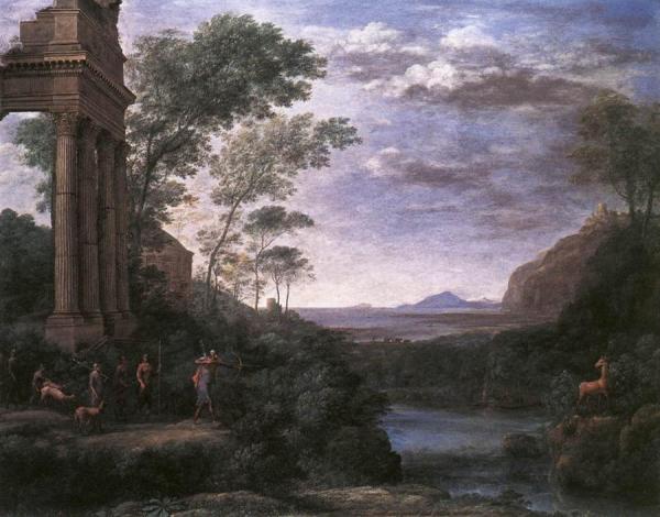 Landscape With Ascanius Shooting The Stag Of Sylvia by Claude Lorrain