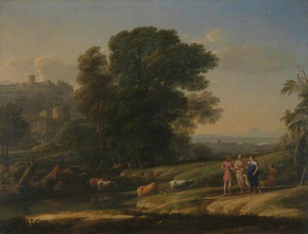 Landscape With Cephalus And Procris Reunited By Diana by Claude Lorrain