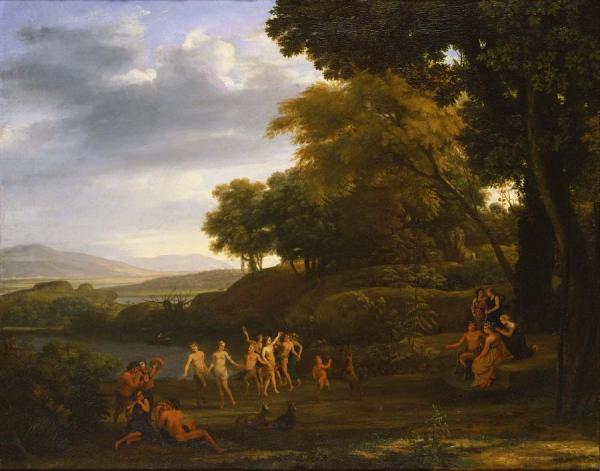 Landscape With Dancing Satyrs And Nymphs by Claude Lorrain