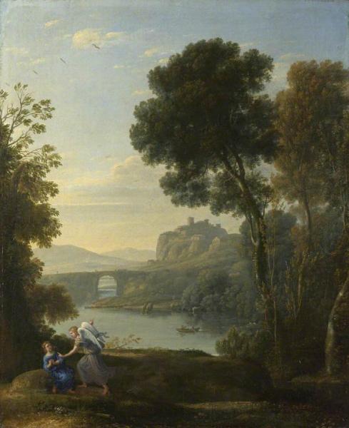 Landscape With Hagar And The Angel by Claude Lorrain