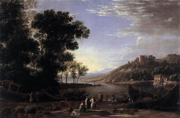 Landscape With Merchants by Claude Lorrain