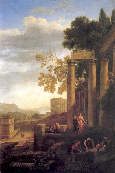 Landscape With The Burial Of Santa Serapia by Claude Lorrain