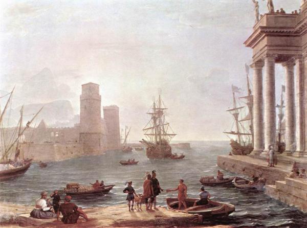 Port Scene With The Departure Of Ulysses From The Land Of The Feaci by Claude Lorrain