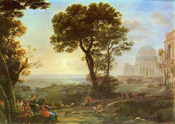 View Of Delphi With A Sacrificial Procession by Claude Lorrain