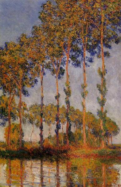 A Row Of Poplars by Claude Monet
