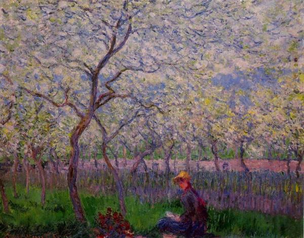 An Orchard In Spring by Claude Monet