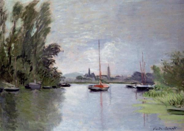 Argenteuil Seen From The Small Arm Of The Seine by Claude Monet
