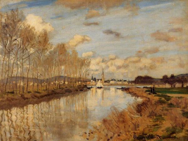 Argenteuil, Seen From The Small Arm Of The Seine by Claude Monet
