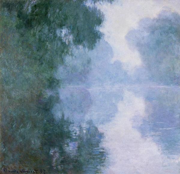 Arm Of The Seine Near Giverny In The Fog by Claude Monet