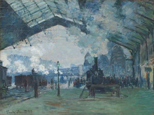 Arrival Of The Normandy Train, Gare Saint-lazare by Claude Monet