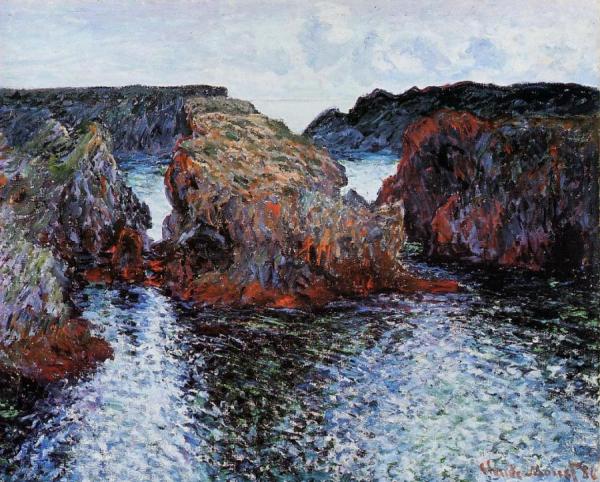 Belle-ile, Rocks At Port-goulphar by Claude Monet