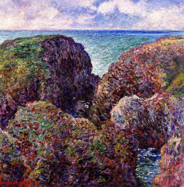 Block Of Rocks At Port-goulphar by Claude Monet Oil Painting Reproductions
