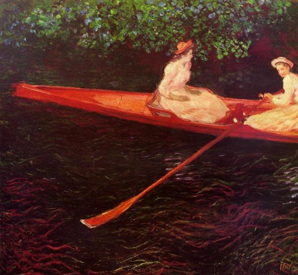 Boating On The River Epte by Claude Monet Oil Painting Reproductions