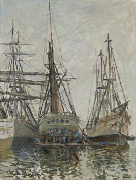 Boats In A Harbour by Claude Monet