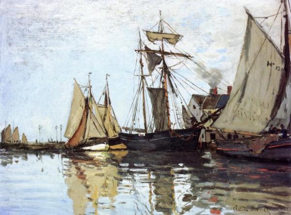 Boats In The Port Of Honfleur by Claude Monet Oil Painting Reproductions