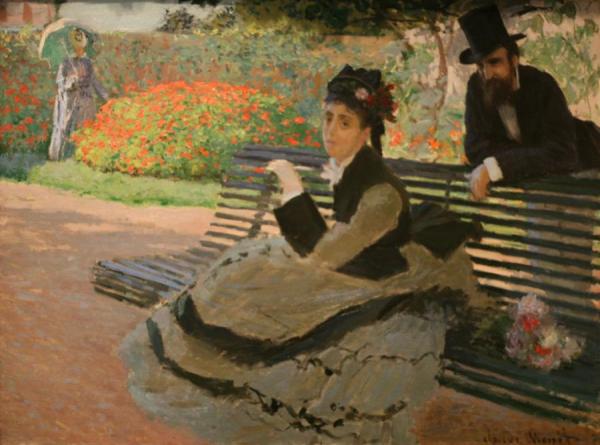 Camille Monet On A Garden Bench by Claude Monet Oil Painting Reproductions