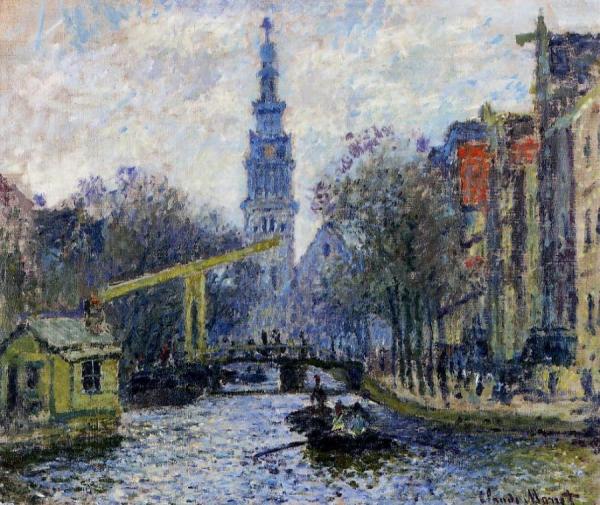 Canal In Amsterdam by Claude Monet