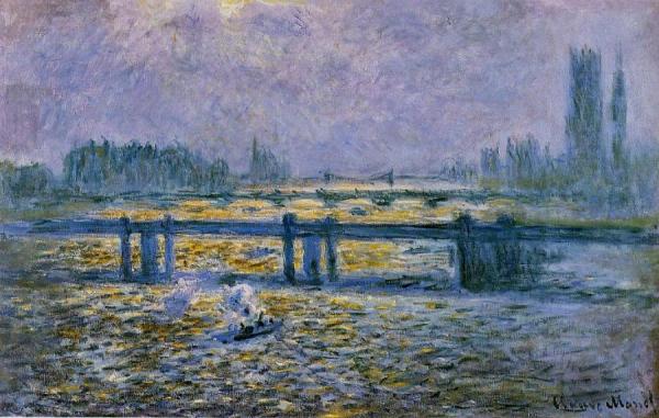 Charing Cross Bridge, Reflections On The Thames by Claude Monet