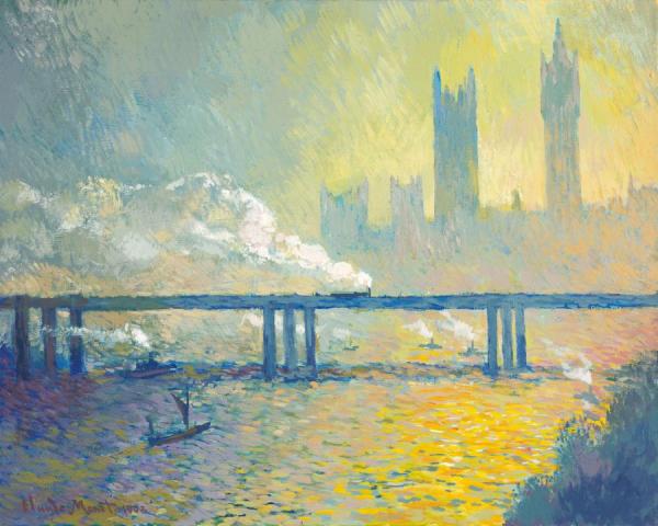 Charing Cross Railway Bridge (early Morning) by Claude Monet